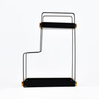 FFK 2 Tier Countertop Organizer, Cosmetic Organizer, Storage Shelf for Cabinet, Countertop, Pantry, Desktop, Ideal for Bathroom, Kitchen, Office (Black)
