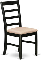 East West Furniture LGPF5-BLK-C 5 Piece Kitchen Table Set Includes a Rectangle Dining Room Table with Butterfly Leaf and 4 Linen Fabric Upholstered Chairs, 42x84 Inch, Black
