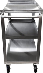 18 in. Wide X 28 in. Long X 33 in High | 3 Shelf Metal Utility Cart on Wheels with Handle