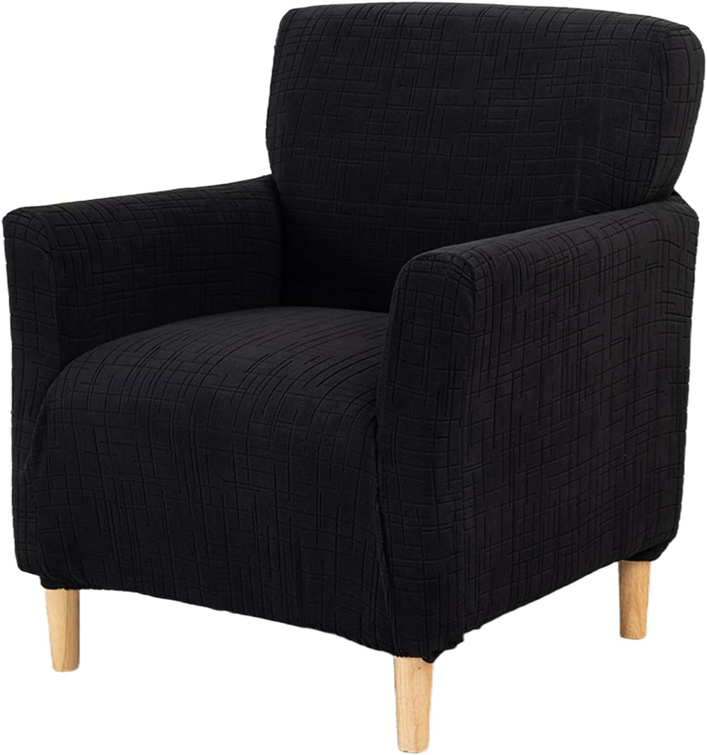 KRFOONN Chair Covers with Arms Armchair Slipcover for Living Room, Black