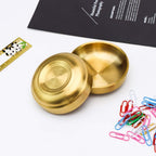 NatSumeBasics Gold Paper Clip Holder Cute Round Paper Clips Dispenser Elegant Desk Organizer Accessories Supplies for School Office Home