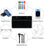 3 Slot Remote Control Holder Wall TV Remote Holder Self Adhesive Marker Holder, Wall Pen Holder Stroage for Home Office School (Black)