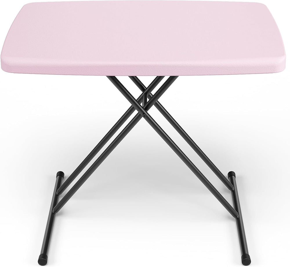 Folding Table 30 Inch - Small Desk Adjustable Height TV Tray for Laptop, Couc...