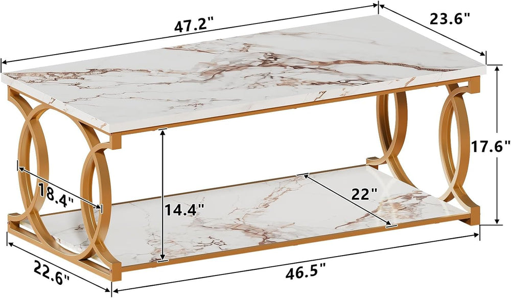 HOMISSUE Living Room Table Set, 55 Inch Entryway Console Table + Rectangle Co...