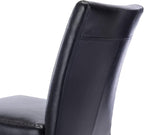 Watson & Whitely Upholstered Kitchen & Dining Room Chairs with Low Back, Faux Leather Armless Dining Chairs with Solid Wood Legs, Set of 2, Black