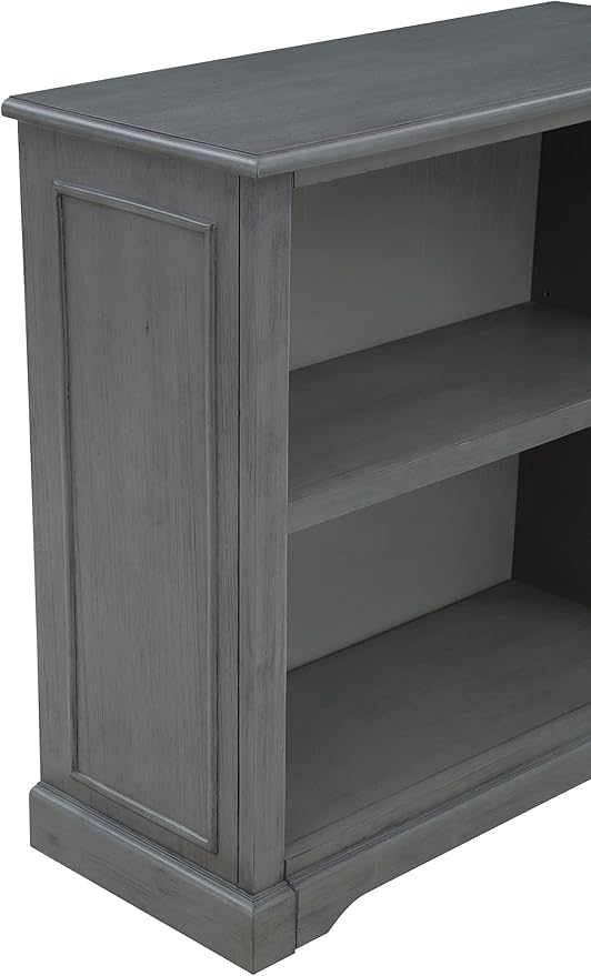 OSP Home Furnishings Country Meadows 2-Shelf Bookcase, Plantation Grey