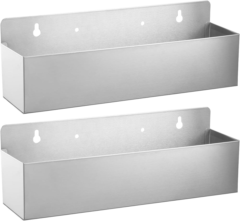 2 PCS 15 Inch Single Speed Rail Stainless Steel Liquor Bottle Holder Wall Mou...