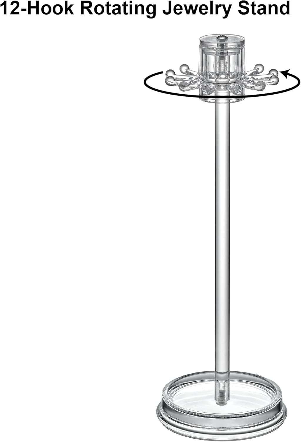 Amazing Abby - Temptation - 2-Pack Necklace Holder Stand with Spinning Hook Design, Jewelry Organizer Stand, Bracelet Tree Display, Perfect Storage Solution for Necklaces, Bracelets, Rings, and More