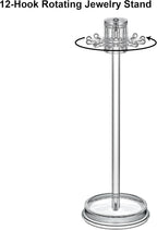 Amazing Abby - Temptation - 2-Pack Necklace Holder Stand with Spinning Hook Design, Jewelry Organizer Stand, Bracelet Tree Display, Perfect Storage Solution for Necklaces, Bracelets, Rings, and More