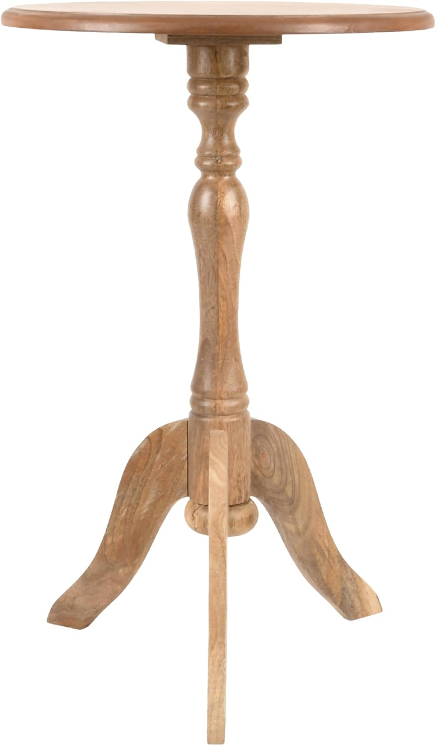 Decor Therapy Simplify Round Pedestal Accent Table, 24" x 15" x 15", Natural