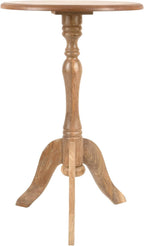Decor Therapy Simplify Round Pedestal Accent Table, 24" x 15" x 15", Natural