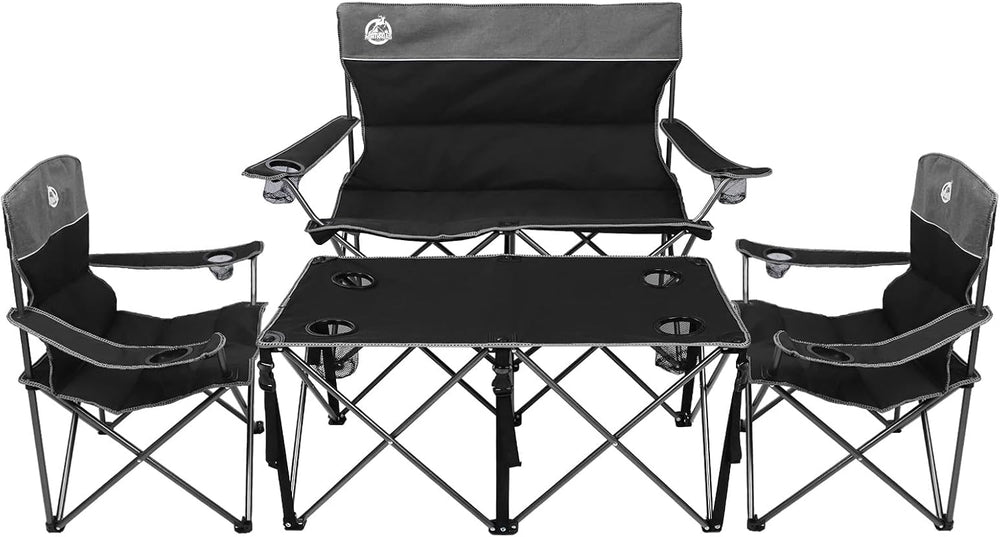 Northroad Folding Camping Chair Set of 4, Portable Collapsible Conversation S...