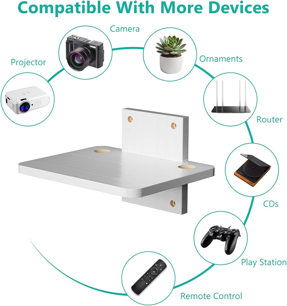 WALI Floating TV Shelf, 1 Tier Projector Shelf for DVD Players, Cable Boxes, ...