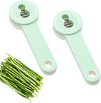 2Pcs Multifunction Bean Slicer, Stainless Steel Snow Bean Green Bean French Bean Cutter Long Bean Shredder Stringer Kitchen Tool