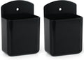 2 Pcs Remote Control Holder Wall Mount, TV Controller Holder, Self Adhesive Remote Holder, Wall Pen Holder Storage Accessories for Home Office School(Black)