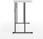 Flash Furniture Kathryn 5' Rectangular Plastic Folding Table, Long Plastic Foldable Table for Indoor/Outdoor Events, White