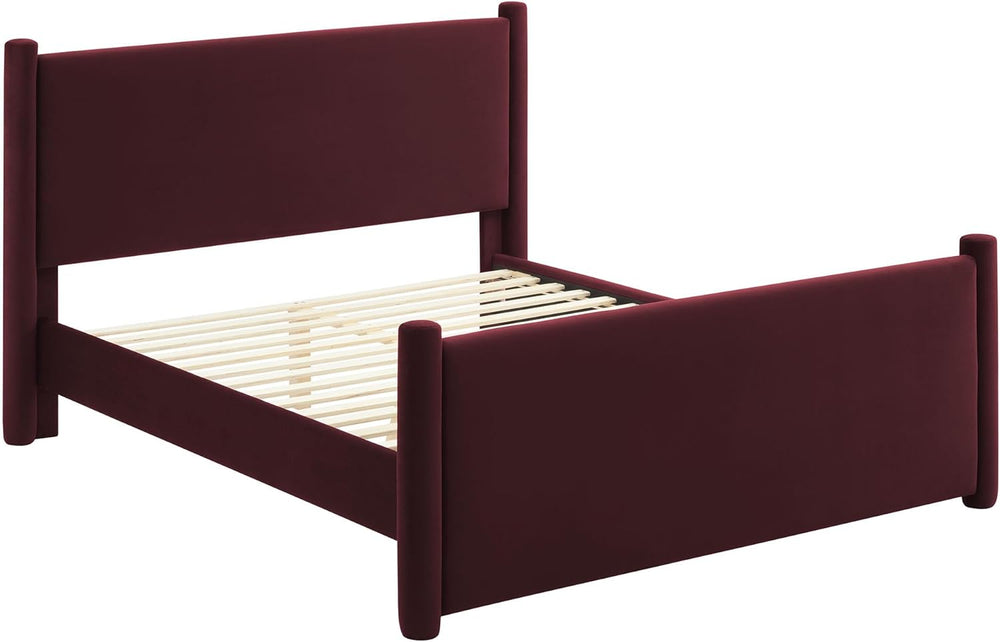 Modway Rael Queen Platform Bed Frame with Upholstered Headboard and Footboard...
