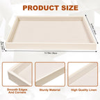 Beige Velvet Jewelry Tray for Drawers Jewelrys Display Tray Stackable Jewelry Organizer Trays for Necklace Bracelet Ring Watch (1 Pack)
