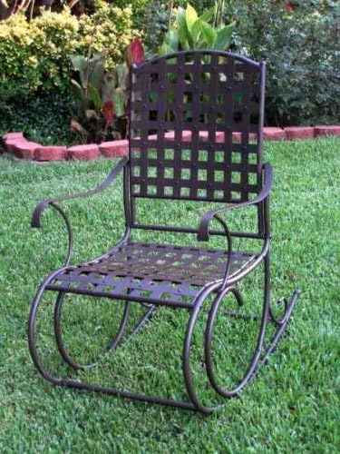 International Caravan Santa Fe Iron Nailhead Rocker