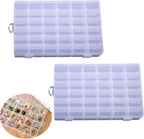 2pcs Plastic Organizer Container Box with Adjustable Dividers, 36 Grids Clear Plastic Parts Organizer Box Compartment Container for Bead, Nail, Jewelry, Art, DIY Crafts, Fishing Tackle, Small Items.