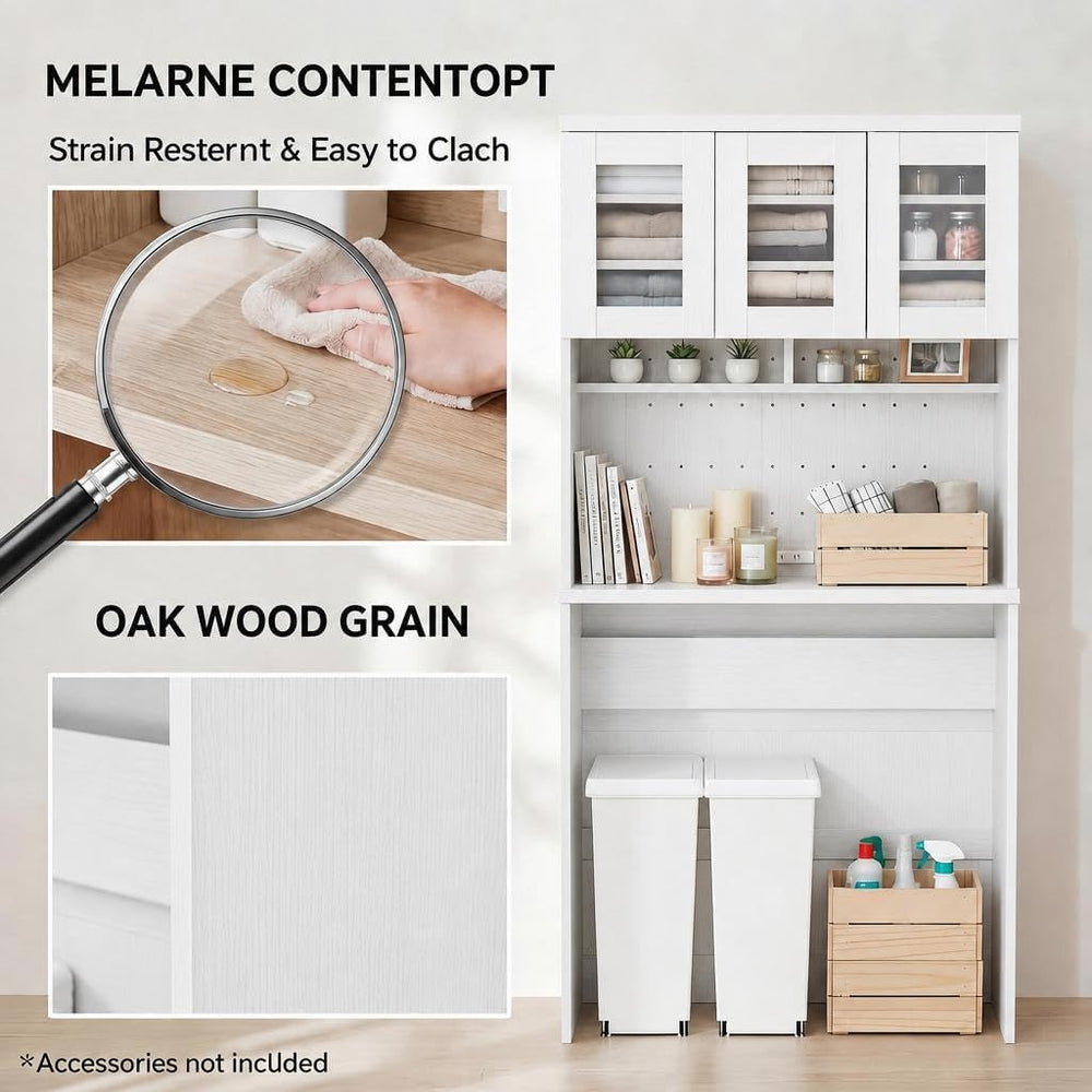 Garvee 71.5" Kitchen Cabinet with Trash Can Storage, Kitchen Trash Can C...