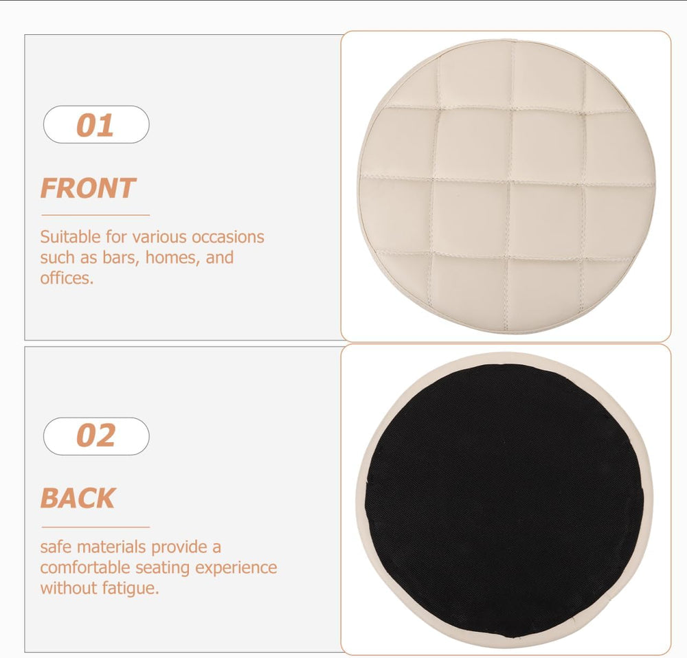 PRETYZOOM Round Stool Modern Bar Stool Cushion Dia.12.6 Replacement Seat Acce...