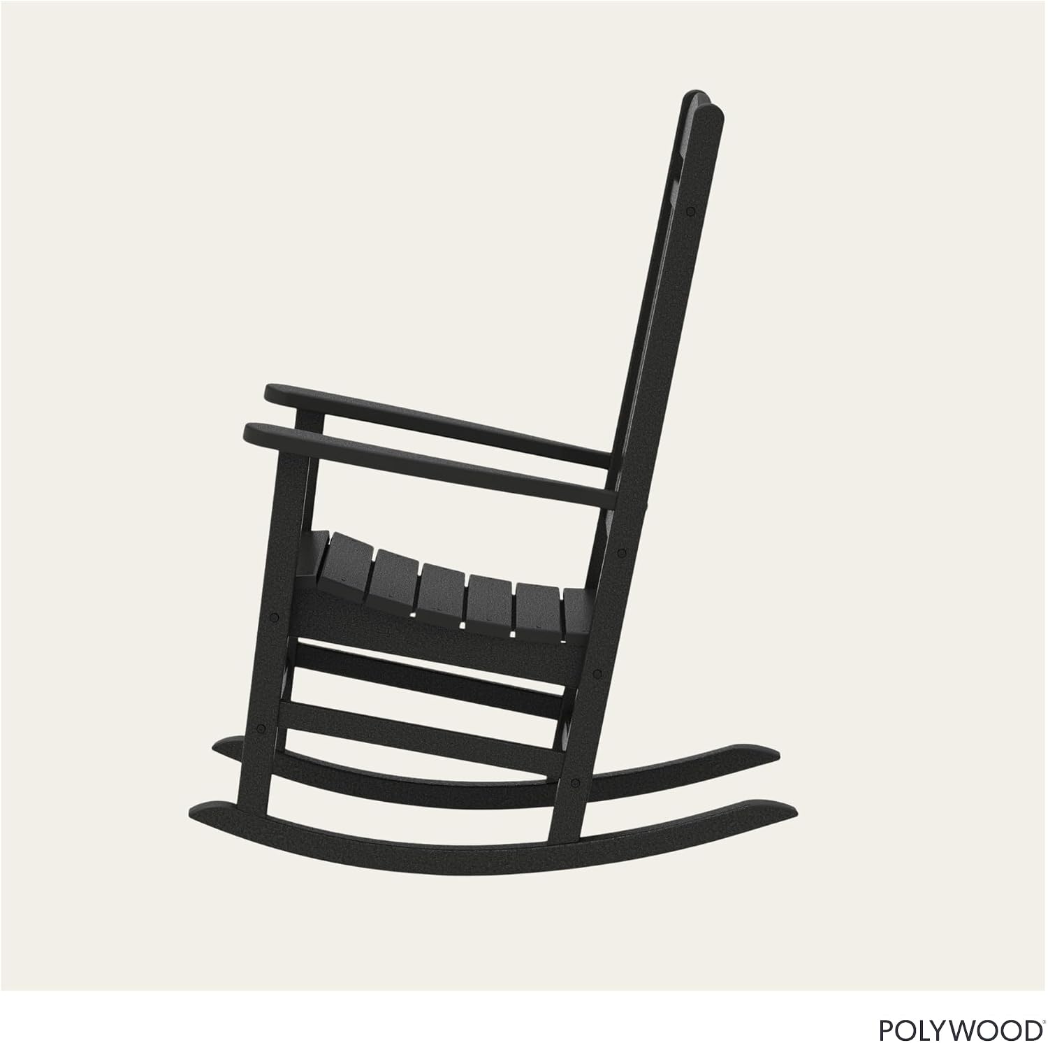 POLYWOOD Presidential Rocking Chair in Black