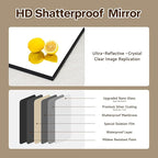Black Bathroom Mirror 24x36 Inch Rectangular Wall Mirrors Modern Farmhouse Mirror Mounted Rectangle Hanging Mirror Frosted Metal Frame for Bathroom Bedroom Entryway Living/Dressing Room