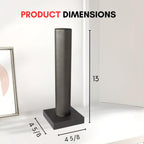 Novel Box Silver Leatherette Vertical Bracelet/Bangle Display Tower - Jewelry Organizer Tower Stands for Bracelet Displays - Hair Tie Bangle Bracelet Watch Scrunchie Holder for Selling or Personal Use