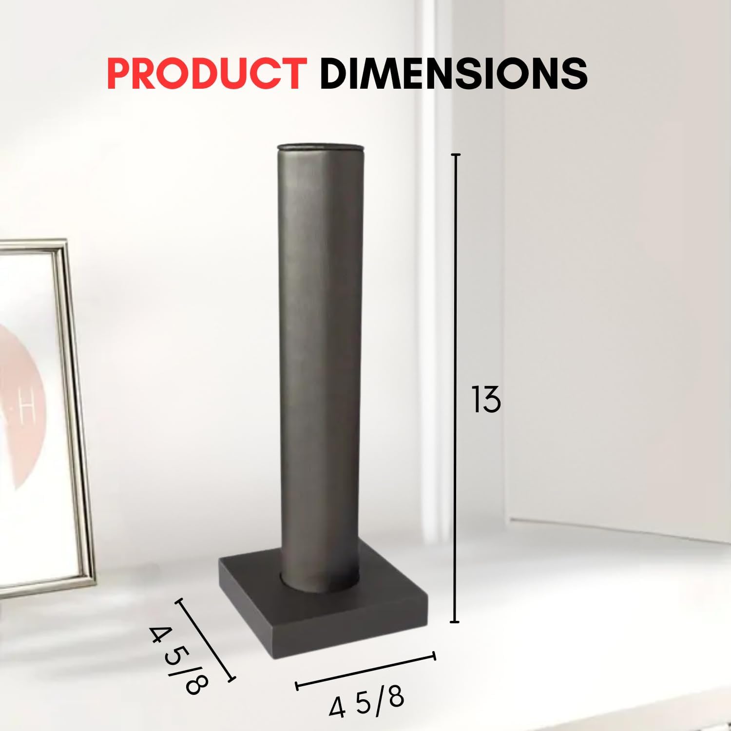 Novel Box Silver Leatherette Vertical Bracelet/Bangle Display Tower - Jewelry Organizer Tower Stands for Bracelet Displays - Hair Tie Bangle Bracelet Watch Scrunchie Holder for Selling or Personal Use