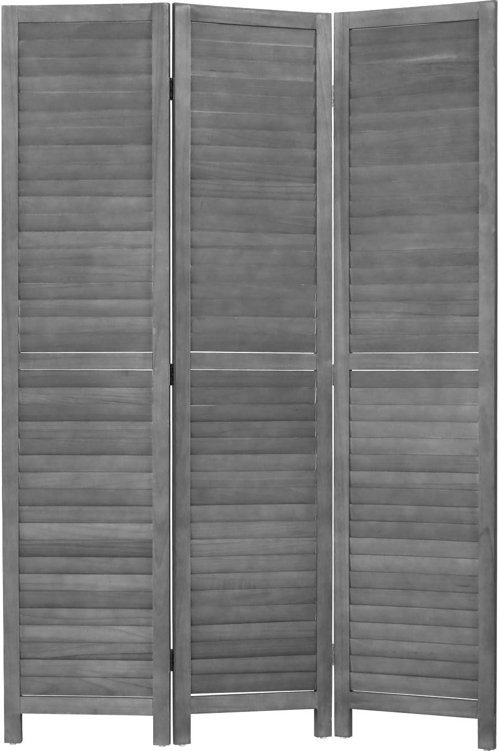 3 Panel Wood Room Divider 5.7 Ft Tall Privacy Wall Divider 67.7" x 16.9&...