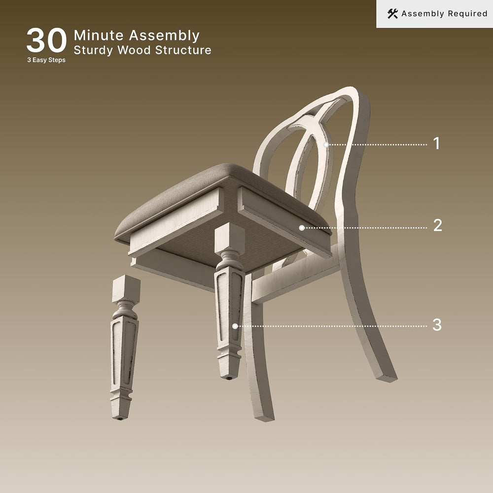 Signature Design by Ashley Realyn Dining Chairs, Set of 2, French Country