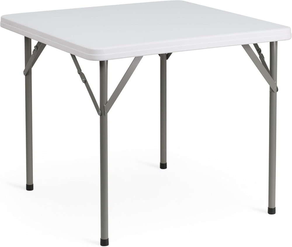 Flash Furniture Elon Square Plastic Folding Table, Portable Dining Card Table...