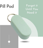 Keychain Pill Holder Single Pack – Lightweight Magnetic Pill Organizer for Daily Medication Storage, Portable Micro Pill Case for Travel, Durable and Discreet (Mint)