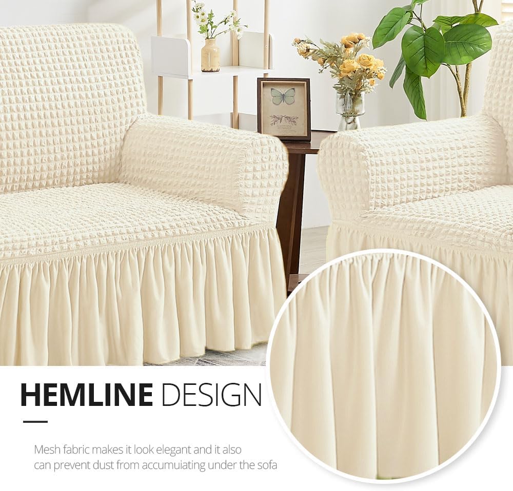 NICEEC Arm Chair Covers Armchair Covers Universal Slipcovers with Skirt