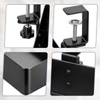 MYITYARD Under Desk Organizer, 360° Rotating Desk Cup Holder Clamp, Clamp on Drawer Under Desk Storage Organizer with Game Console, Phone, Cable Management for Office and Home (Rectangular)