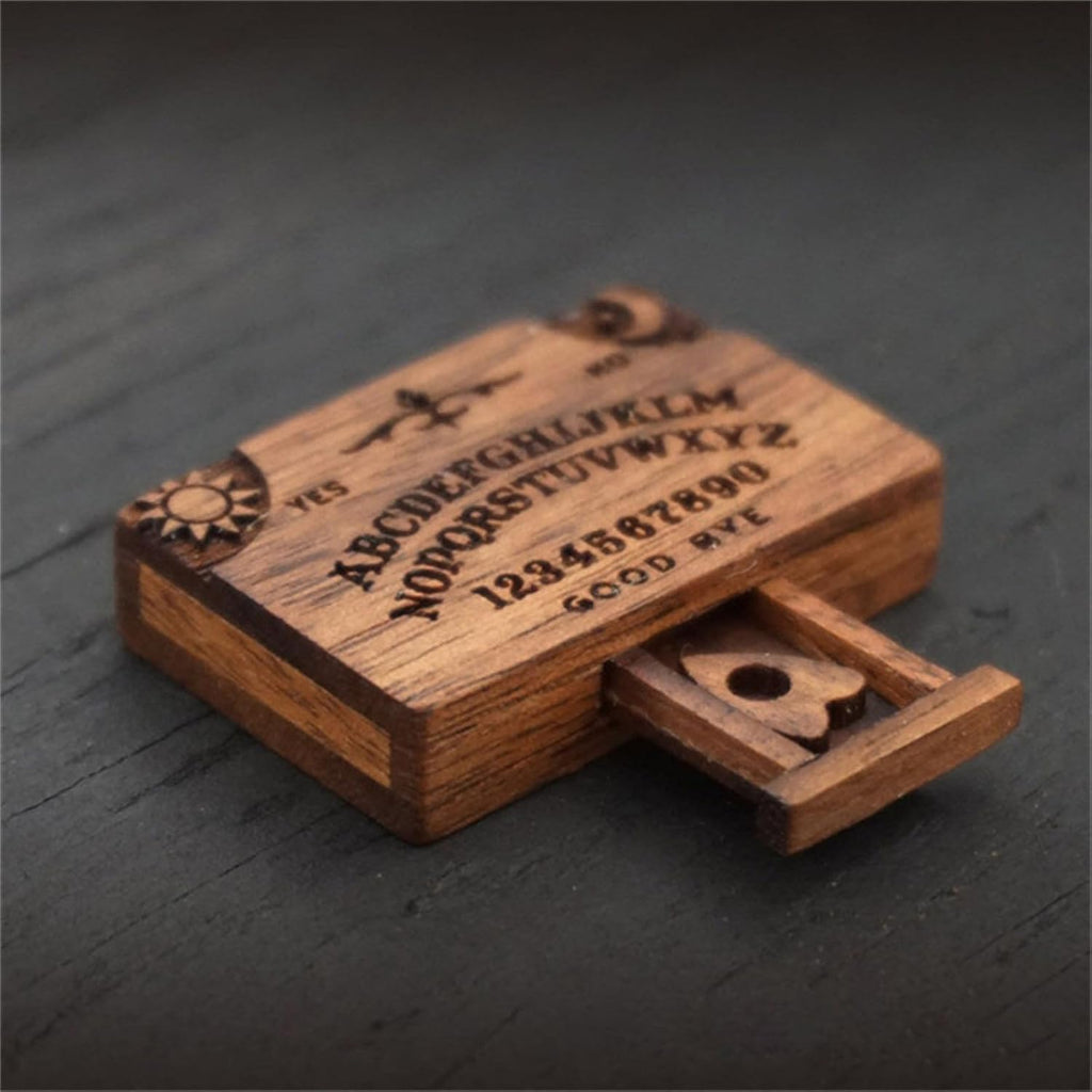 Elegant Wooden Talking Board with Detailed Engravings and Builts in Love Drawer Enhances Living Space Ambiances