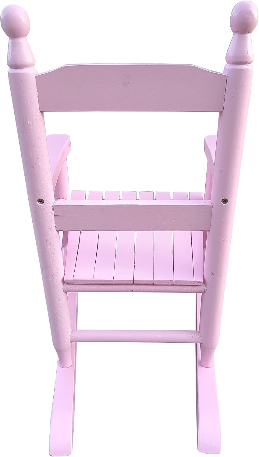 Kids' Rocking Chairs, Childrens Rocking Chair, Wooden Classic Rocker Chair Indoor Outdoor for Youth/Childs/Childrens Porch Rocker Chair for Living Room,Bedroom,Balconies, Porches (Pink)