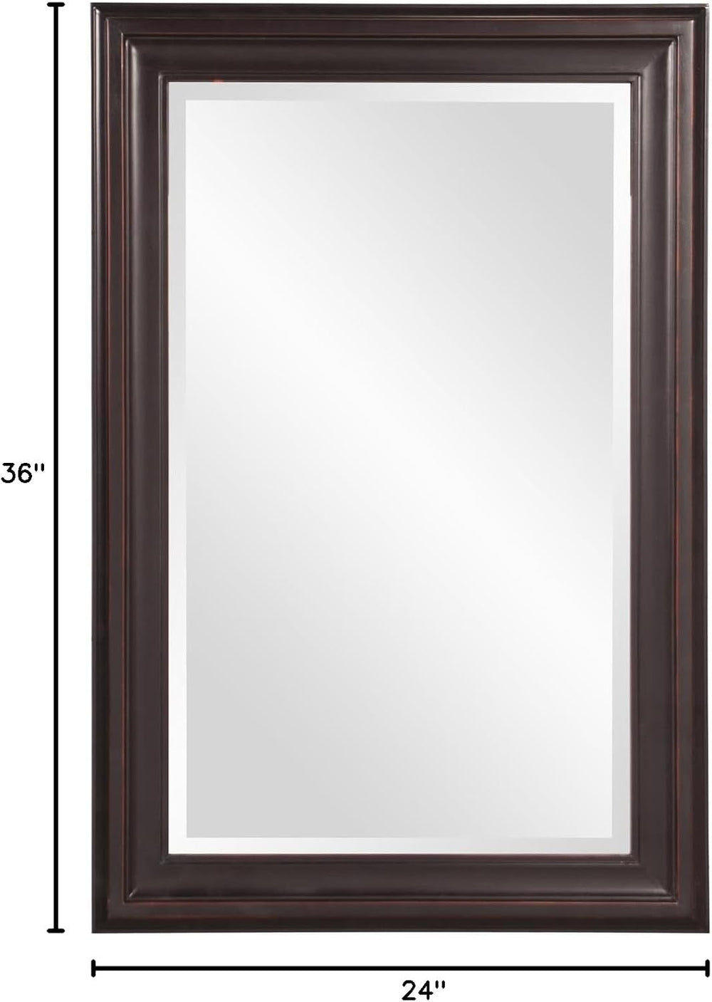 Howard Elliott Collection George Rectangular Oil Rubbed Bronze Wall Mirror, R...