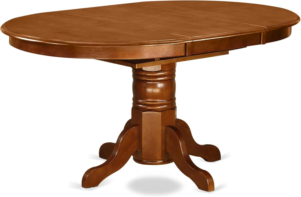 East West Furniture AVPL7-SBR-C 7 Piece Dining Table Set Consist of an Oval D...