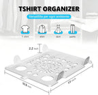 10Pcs Stackable Closet Organizer & Shirt Folding Board Bundle | Space-Savin Closet Organizers and Storage , Foldable ,Ideal for Tshirts ,Sweater ,Pants Storage in Bedroom and Dormroom White