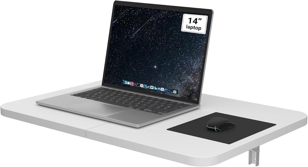 Neoaider Wall Mounted Folding Desk 23.6” x 15.7”, Drop Down Table with Metal ...
