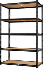 LEVELEVE 5-Tier Heavy Duty Storage Shelving Unit, 2020 lbs Capacity, Adjustable Metal Utility Shelf, 48" L x 18" W x 73" H for Garage, Kitchen, Pantry, Basement, Bathroom, Laundry