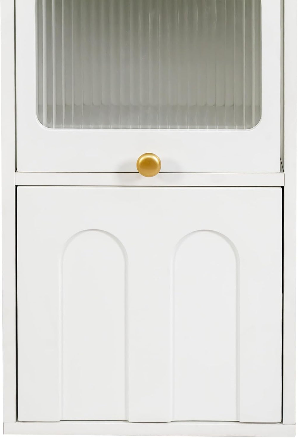 71" High Pantry Cabinet Kitchen Hutch Cabinet with Doors & Open Shel...