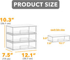 SpaceAid Bottle Storage Organizer Baby - Acrylic Bottles Station Organizer Container, Stackable Clear Drawers for Countertop, Vanity, Bathroom, Cabinet, Pantry Organization, 3 Pack, 3L, 10.3"H