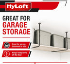 HyLoft Adjustable Garage Ceiling Mount Storage Rack Kit, Ceiling Shelving Mounts, 34 in. x 26 in., 80844-10, Hammertone