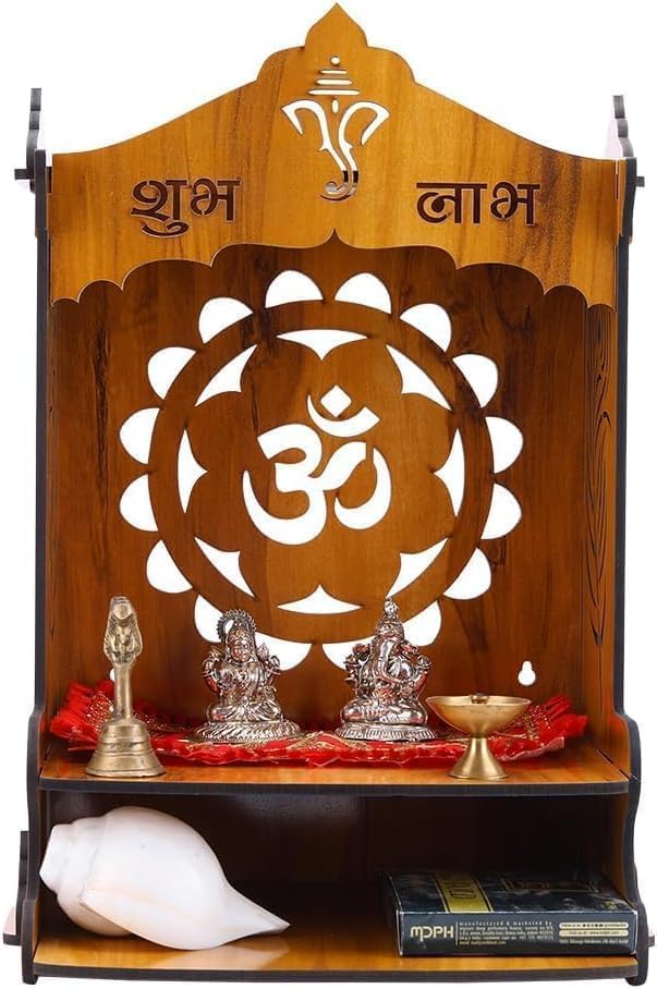 Puja Mandir for Home Wall Mounted | Wooden Temple | Pooja Mandir for Home | Pooja Stand | Wall Mount Design, Pooja Stand, Home Temple, Wooden Construction