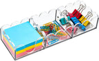 Magnetic 3-in-1 Acrylic Sticky Note Holder, 3" x 3" Post It Notes & Memo Pad Dispenser, Desk Organizer for Office, Home, School | Clear