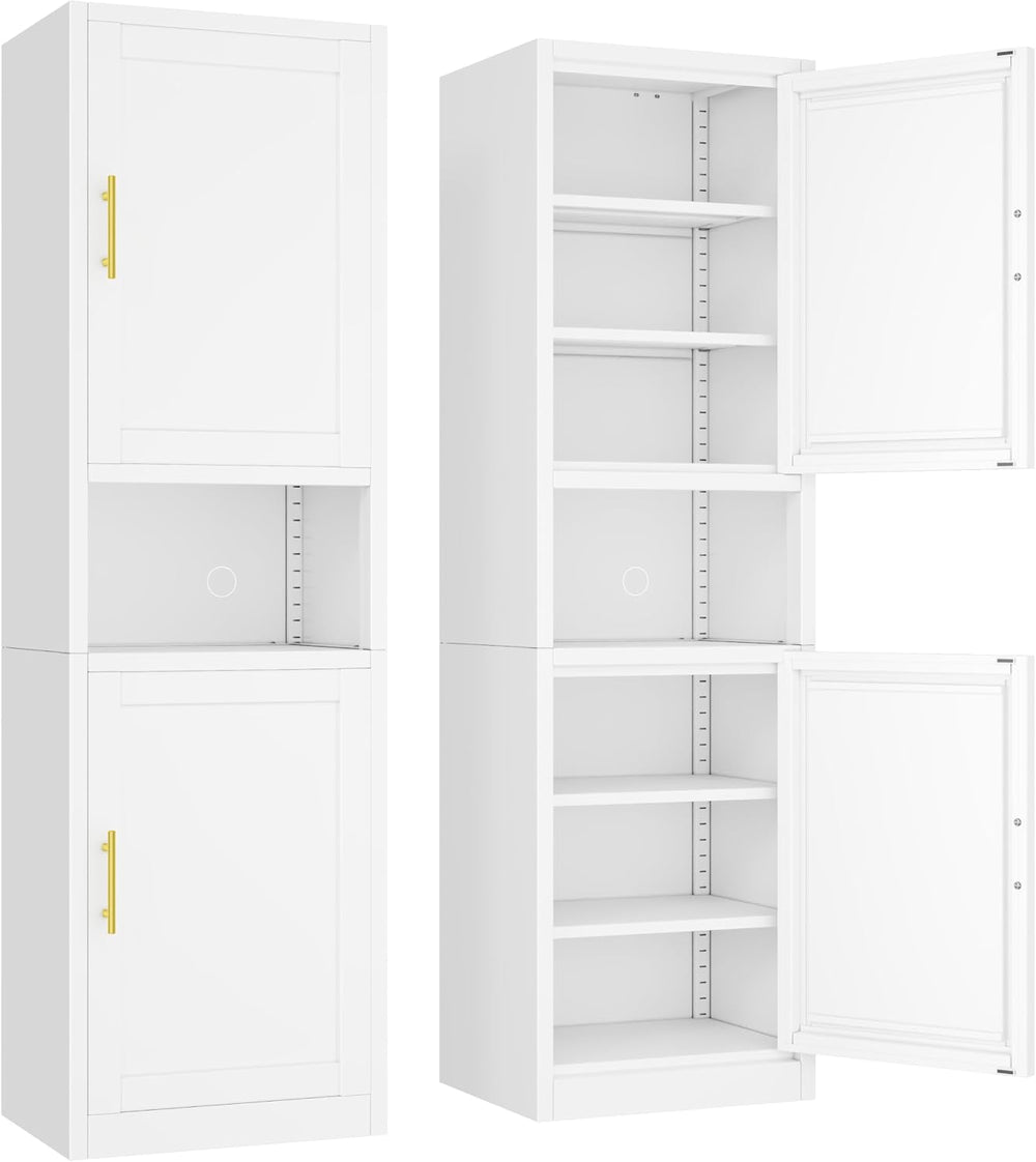Ckzbx Tall Narrow Storage Cabinet 66.93" H Tall Bathroom Cabinet Metal P...