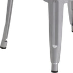 Flash Furniture Commercial Grade 30" High Backless Silver Metal Indoor-Outdoor BarStool with Square Seat